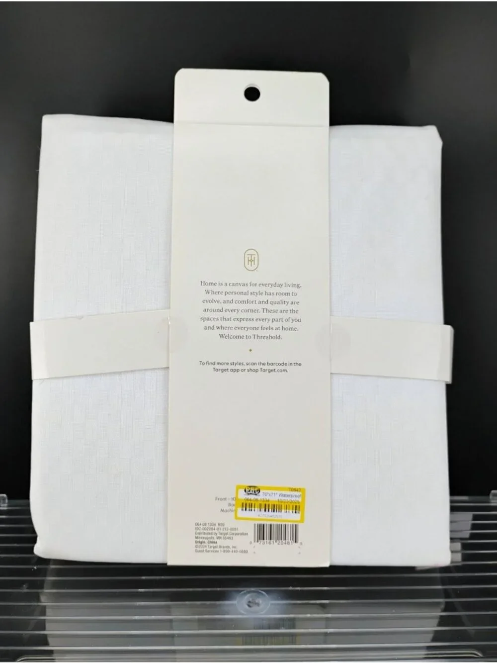 Threshold Fabric Heavy Weight Shower Liner White Waterproof 71